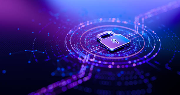 Door lock representing digital security