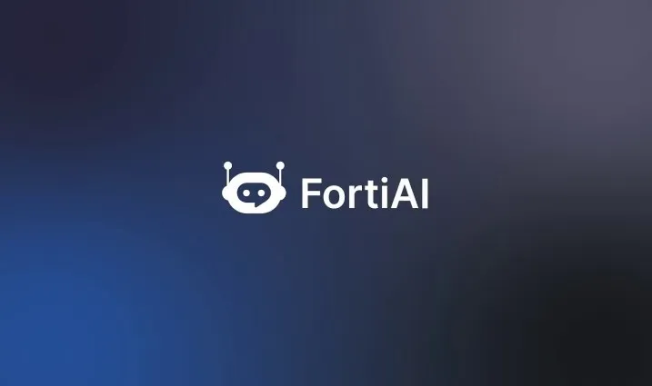 Official FortiAI logo representing Fortinet’s agentic AI-driven security operations for modern SOC teams.